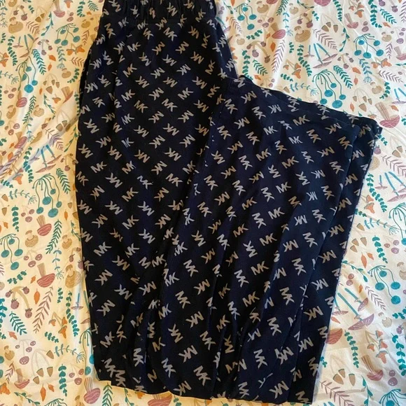 Michael Kors Navy Blue and Grey Logo Pajama Pants - Picture 1 of 3